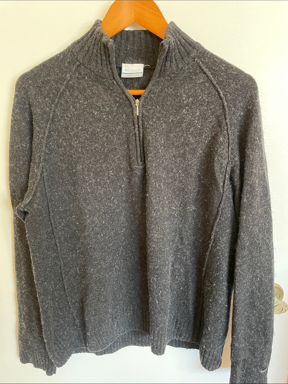 Columbia Men's Charcoal Half-Zip Sweater